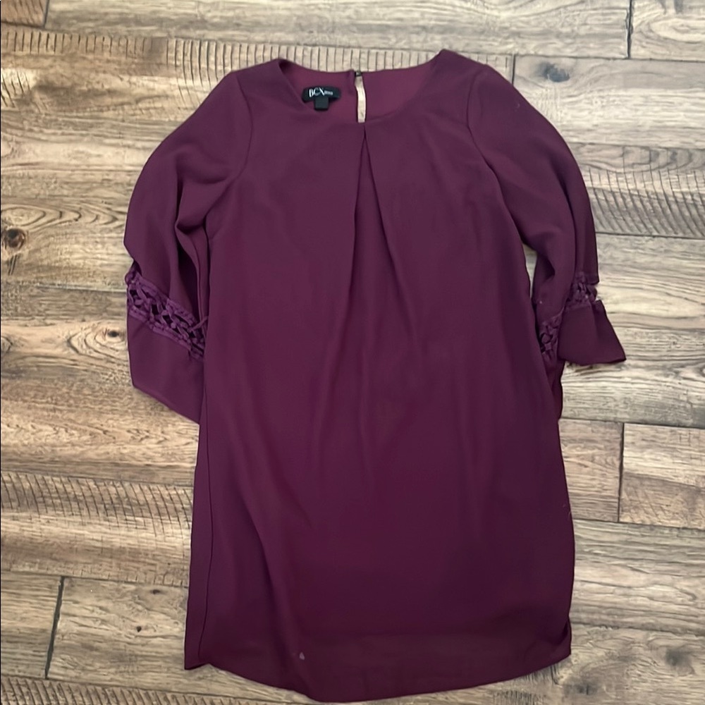 BCX Plum Bell Sleeve Dress